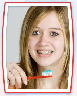 girl brushing teeth